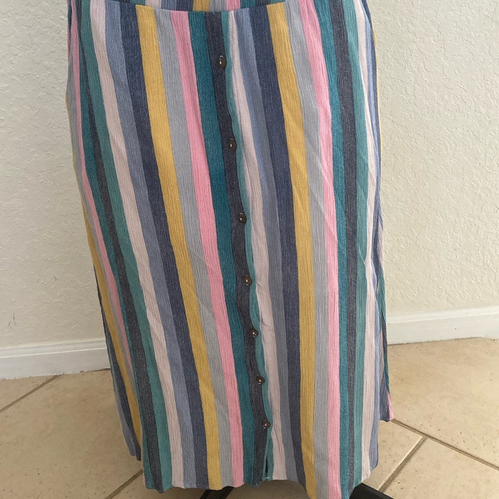 Gibson striped midi skirt xl